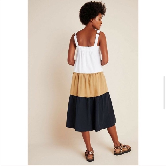 ANTHROPOLOGIE Maeve Colorblock Dress XS Petite - Picture 6 of 15